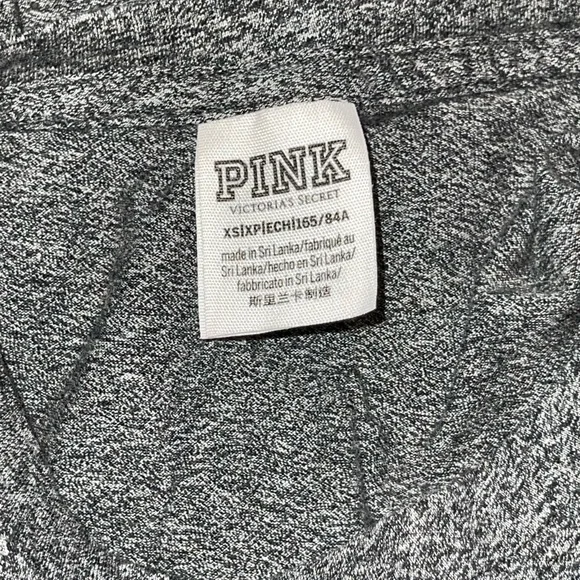 PINK Victoria's Secret Gray Top with Colorful Floral Design - Picture 4 of 4